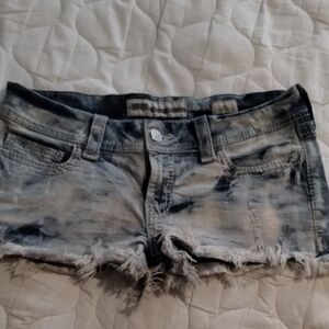 BKE Blue Distressed Jean Shorts